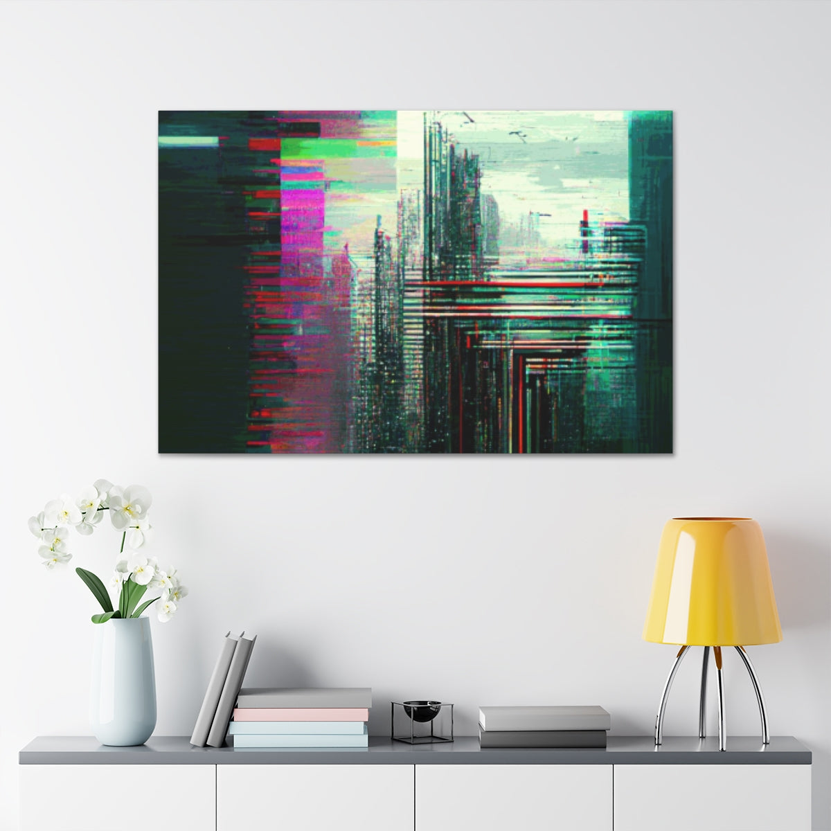 Cybernetic Glitch 1 - Canvas Gallery Wraps