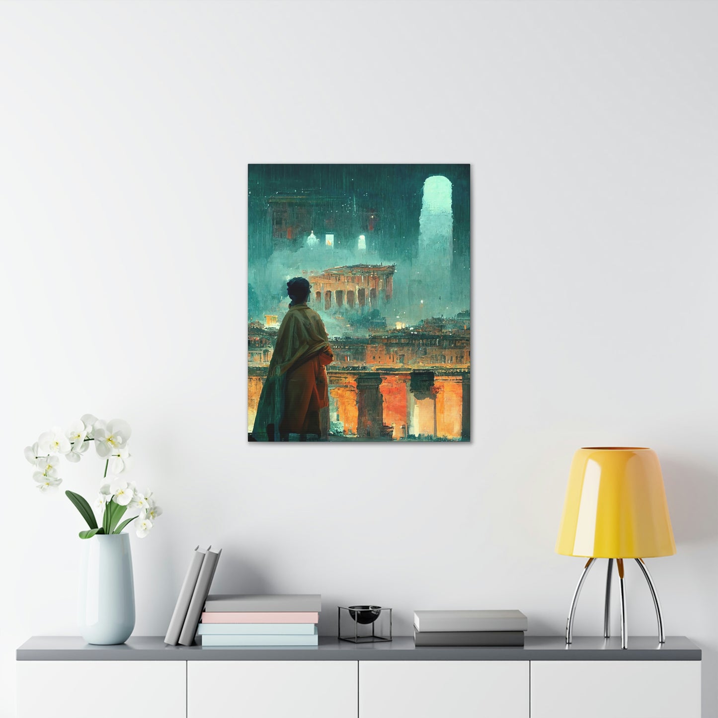 Cyberpunk Ancient Rome - Canvas Gallery Wraps