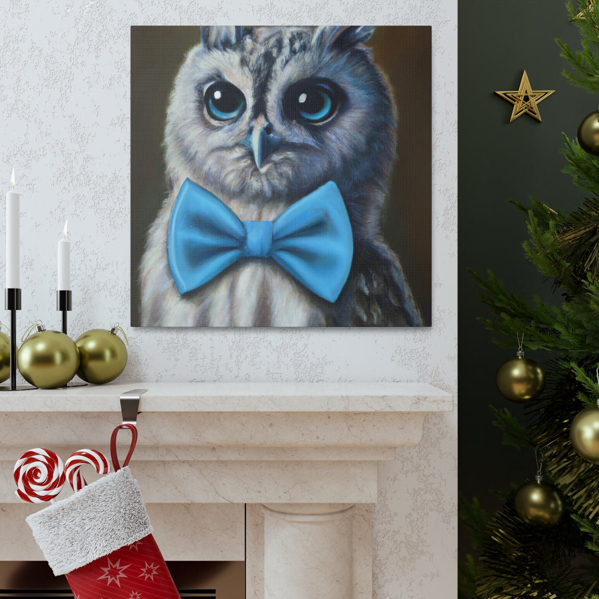 BowTiedOwl - Canvas Gallery Wraps