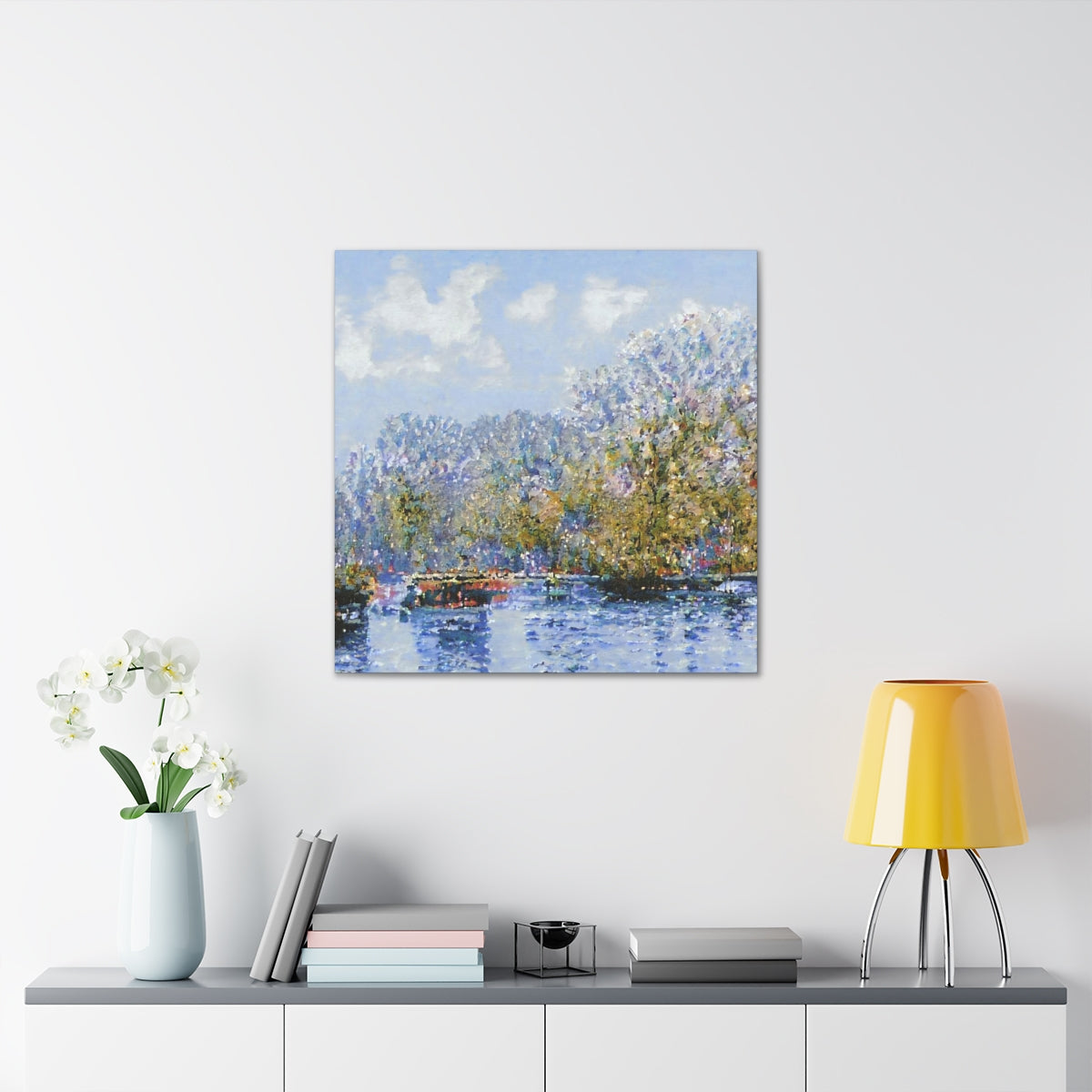 Watery Impressionist Landscape - Canvas Gallery Wraps