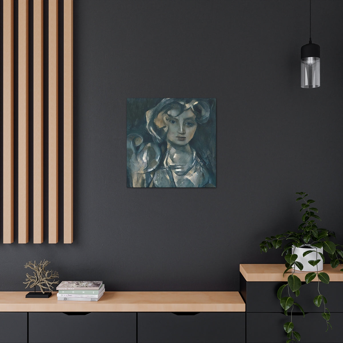 Cubist Woman With Hand Mirror - Canvas Gallery Wraps