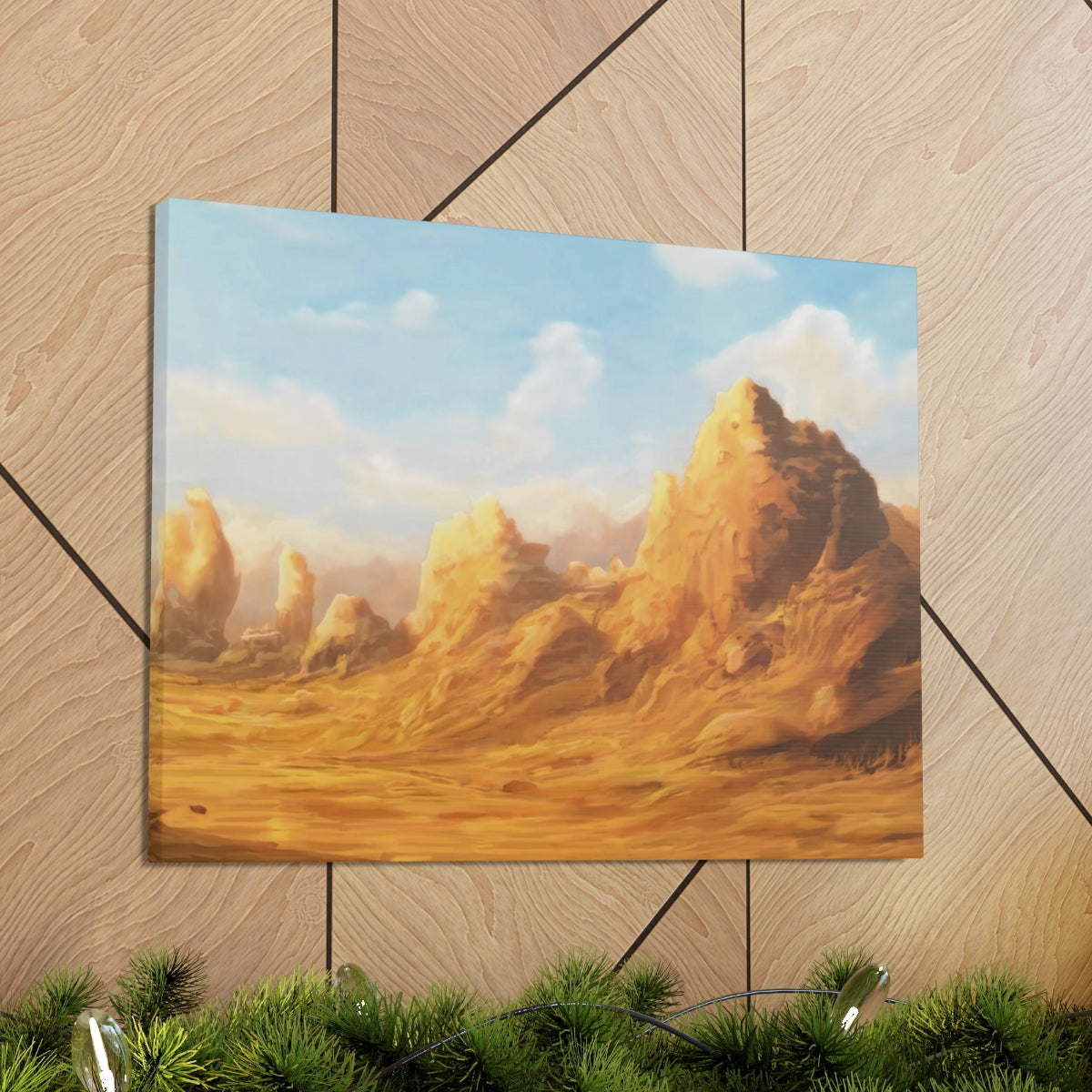 Golden Desert Valley - Canvas Gallery Wraps