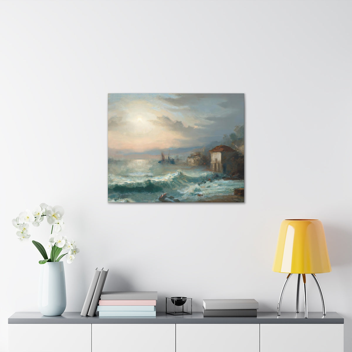 Fishing Village By The Sea - Canvas Gallery Wraps