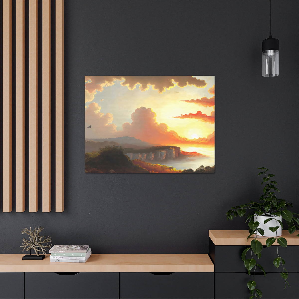 Landscape of Greco-Roman Sunset - Canvas Gallery Wraps