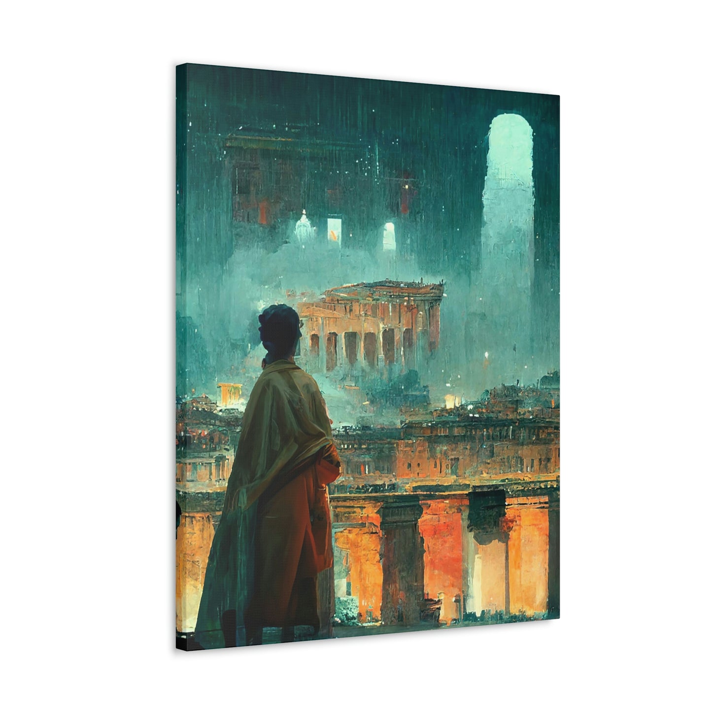 Cyberpunk Ancient Rome - Canvas Gallery Wraps