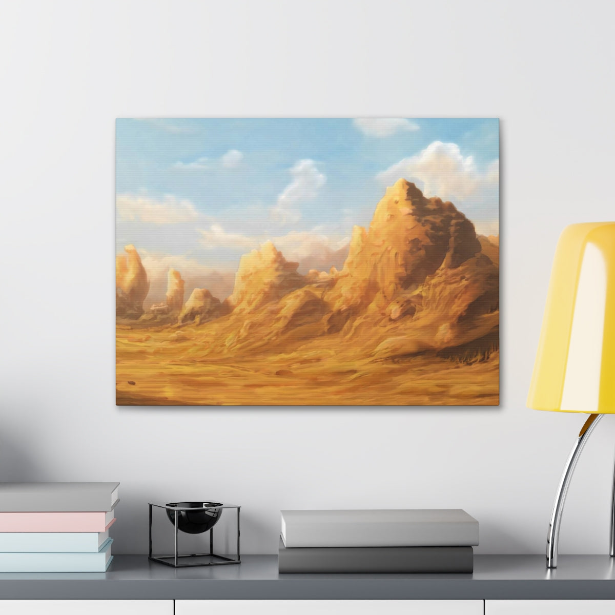 Golden Desert Valley - Canvas Gallery Wraps