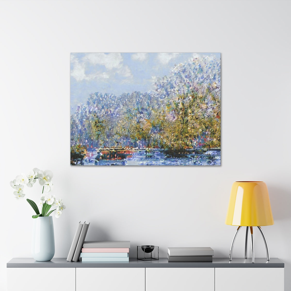 Watery Impressionist Landscape - Canvas Gallery Wraps