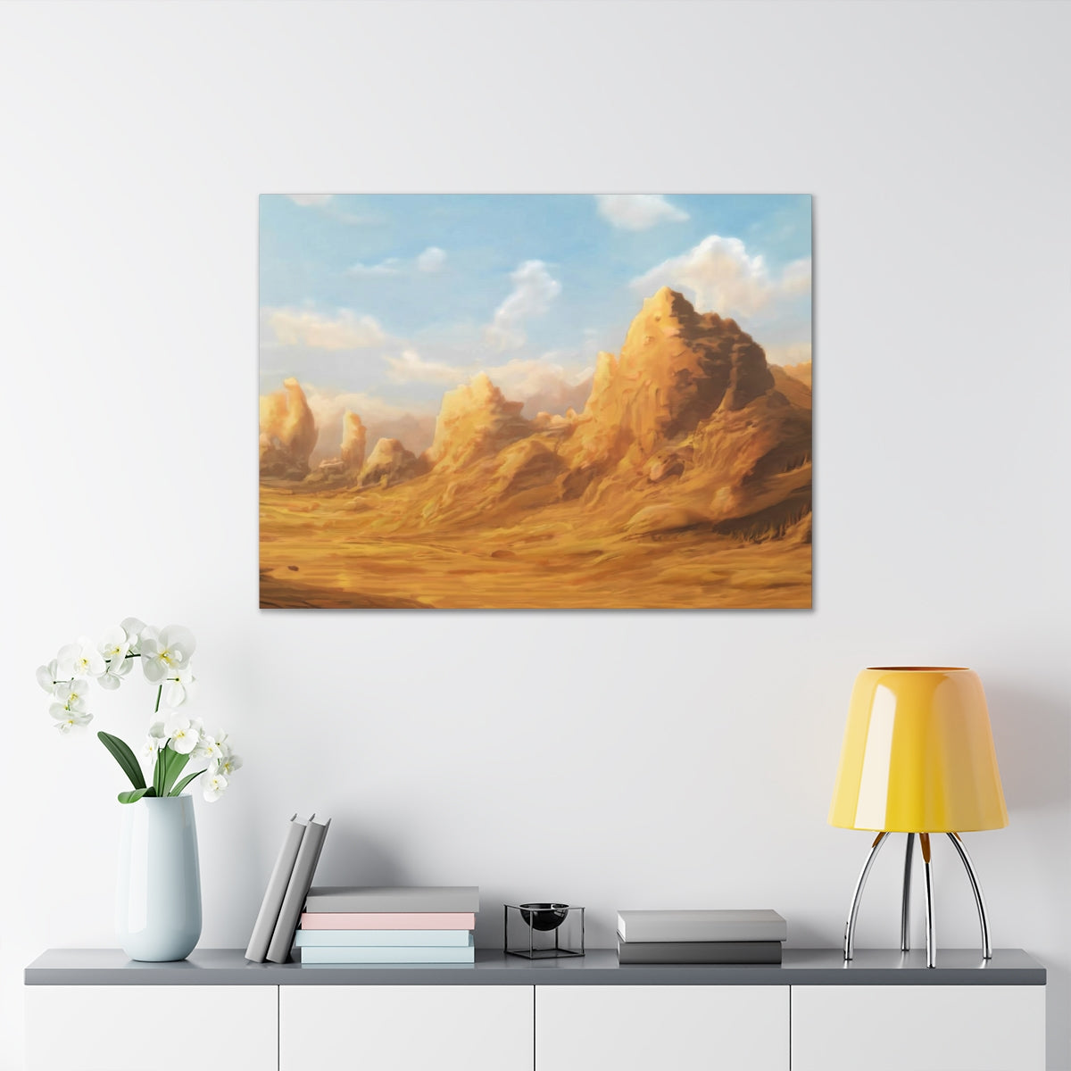 Golden Desert Valley - Canvas Gallery Wraps