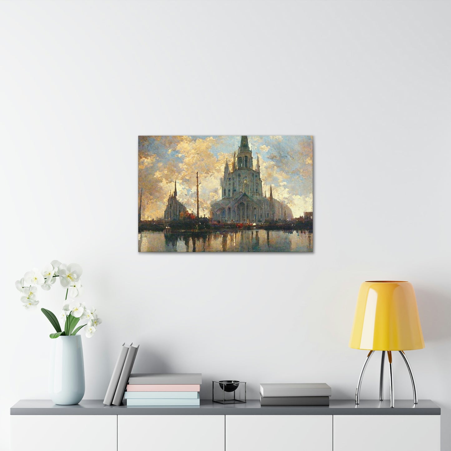 Impressionist Cathedral At Dawn - Canvas Gallery Wraps