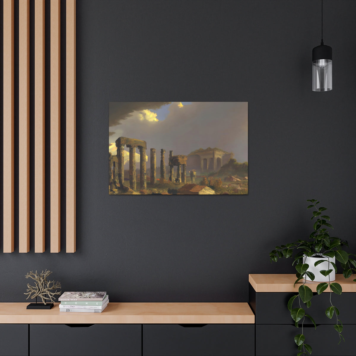 Landscape of Greco-Roman Ruins - Canvas Gallery Wraps