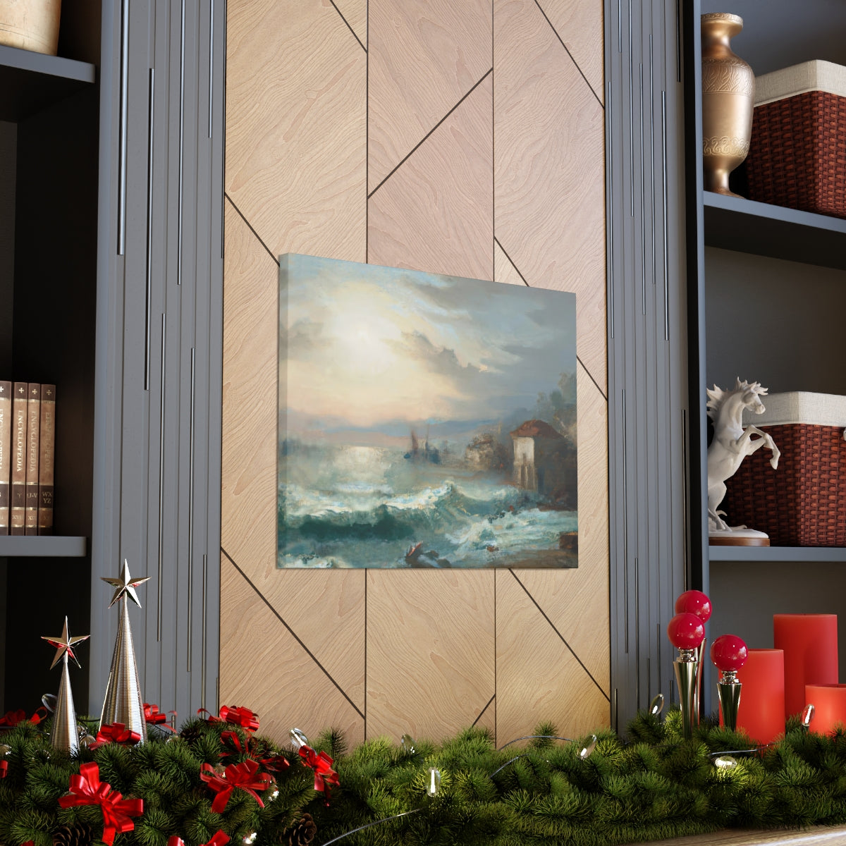 Fishing Village By The Sea - Canvas Gallery Wraps