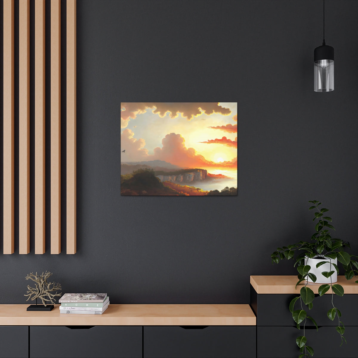 Landscape of Greco-Roman Sunset - Canvas Gallery Wraps