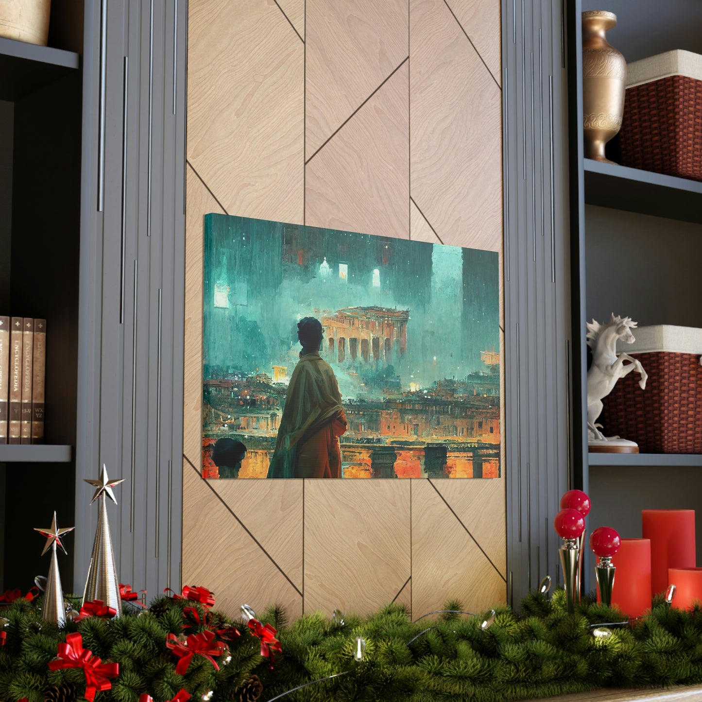 Cyberpunk Ancient Rome - Canvas Gallery Wraps