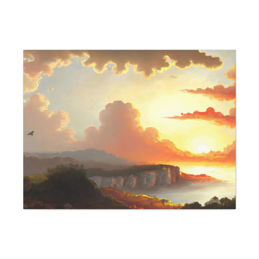 Landscape of Greco-Roman Sunset - Canvas Gallery Wraps