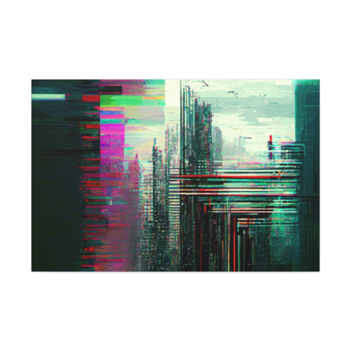 Cybernetic Glitch 1 - Canvas Gallery Wraps