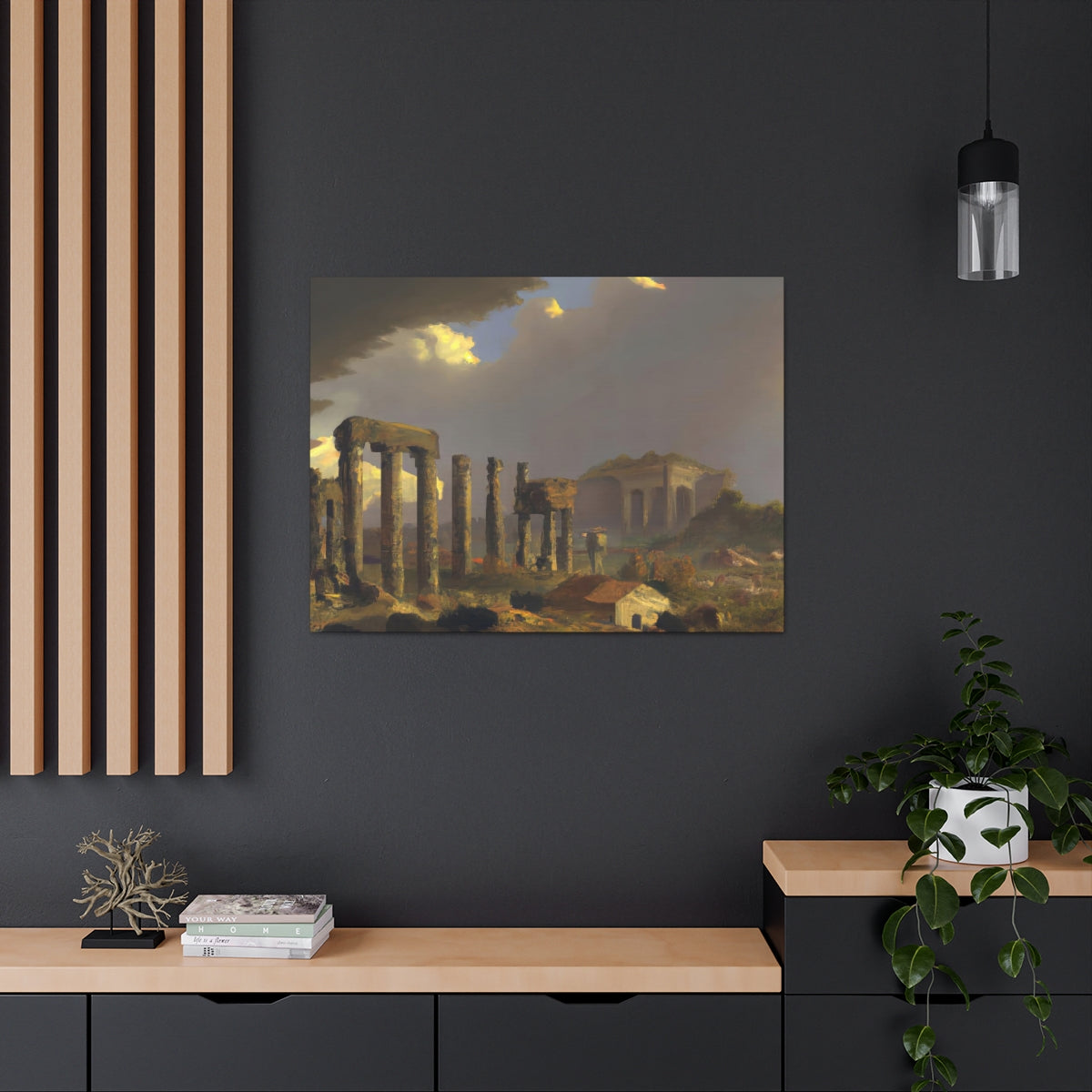 Landscape of Greco-Roman Ruins - Canvas Gallery Wraps