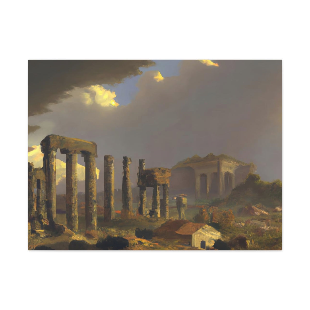 Landscape of Greco-Roman Ruins - Canvas Gallery Wraps