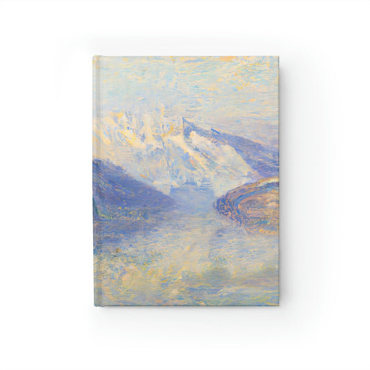 Impressionist Mountain Lake Landscape - Blank Hardcover Journal