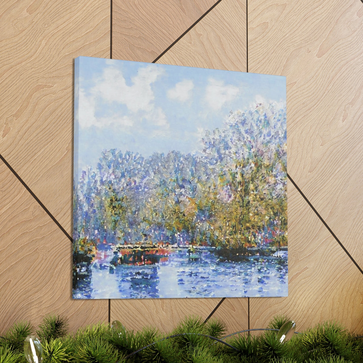 Watery Impressionist Landscape - Canvas Gallery Wraps