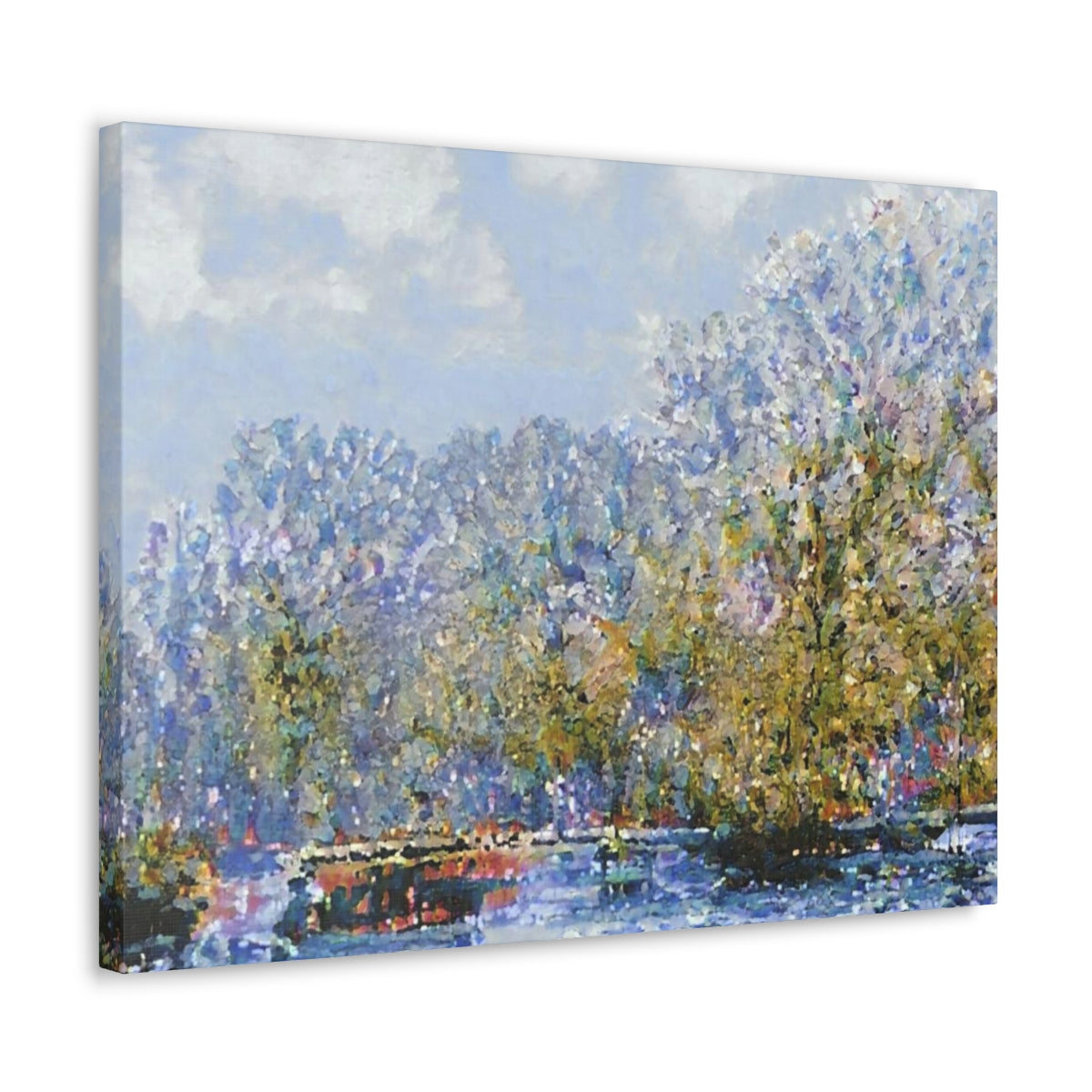 Watery Impressionist Landscape - Canvas Gallery Wraps