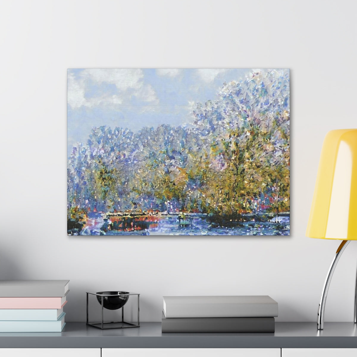 Watery Impressionist Landscape - Canvas Gallery Wraps