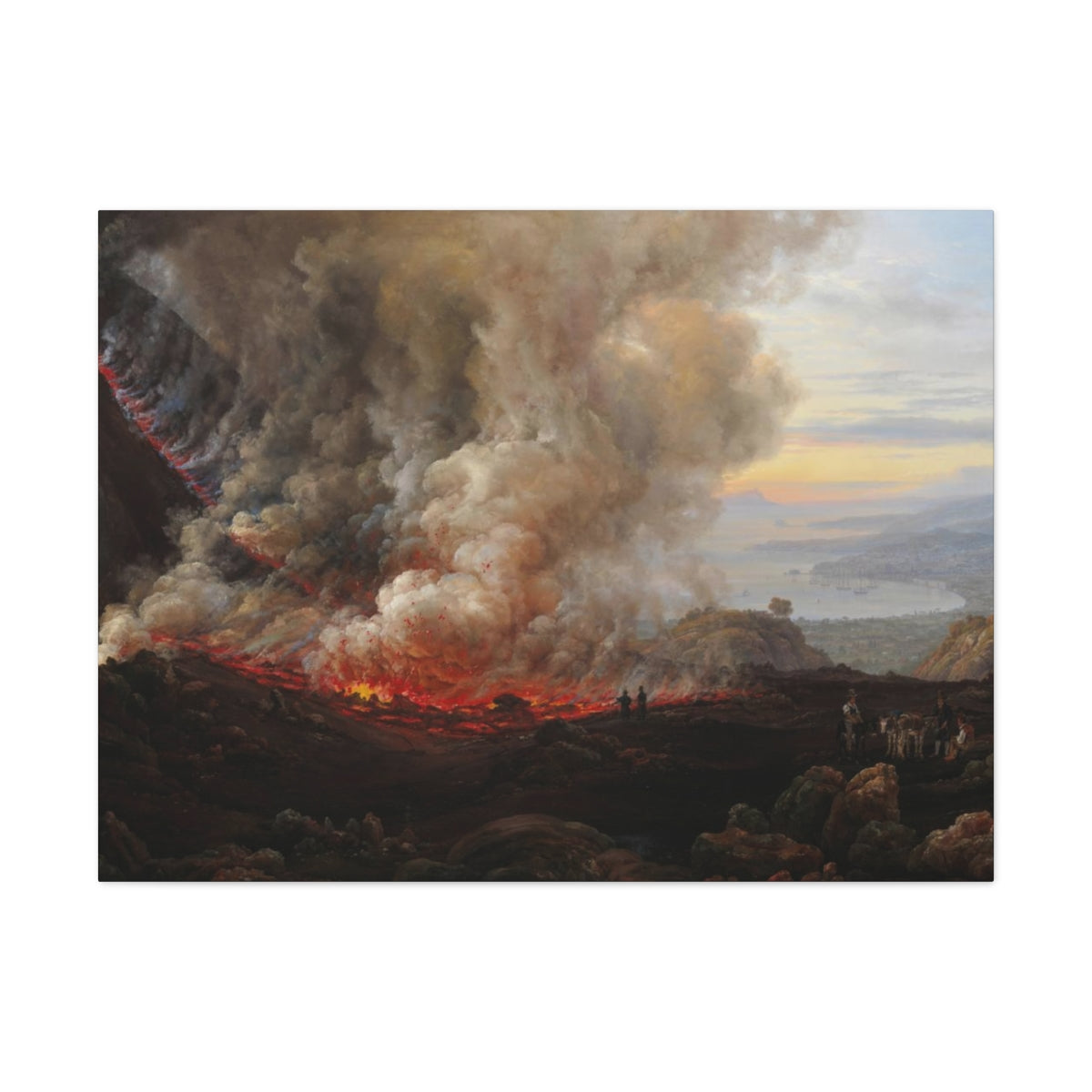 Johan Christian Dahl - An Eruption of Vesuvius - Canvas Gallery Wraps