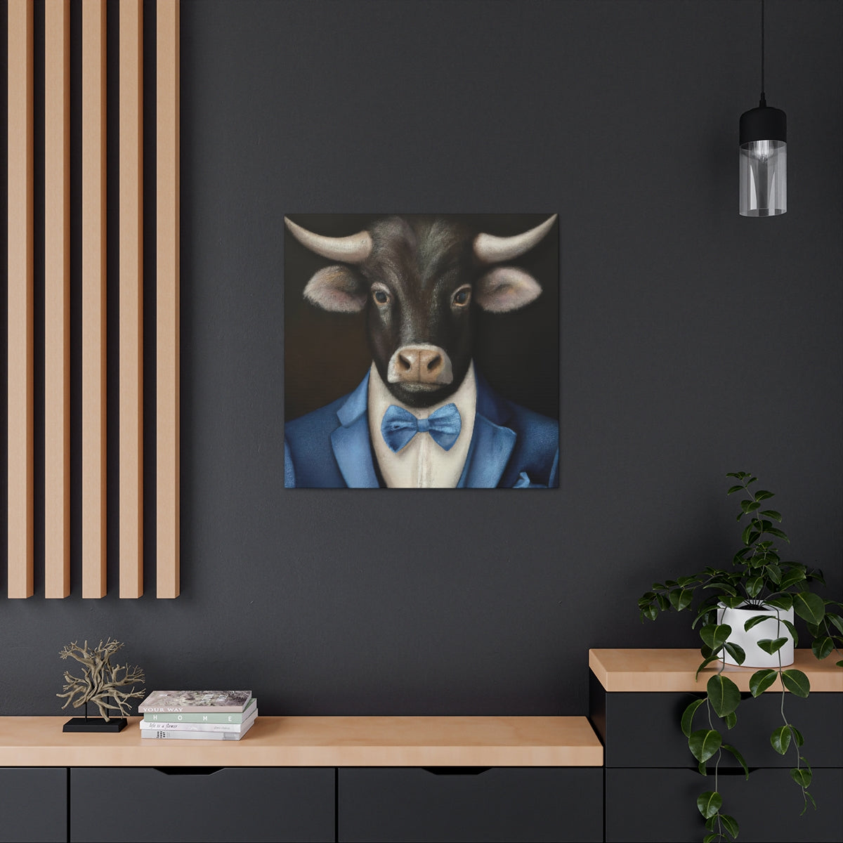 BowTiedBull - Canvas Gallery Wraps