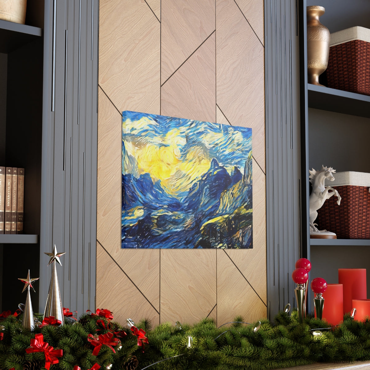 Mountainside Night - Canvas Gallery Wraps