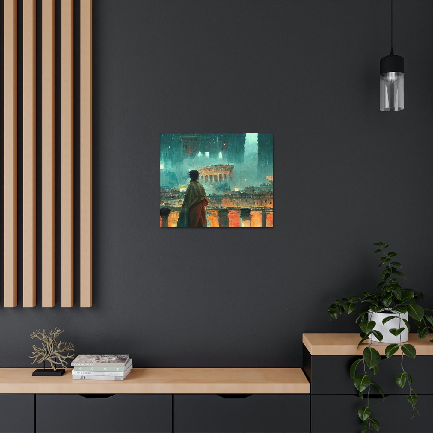 Cyberpunk Ancient Rome - Canvas Gallery Wraps