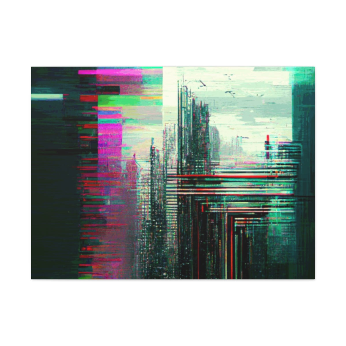 Cybernetic Glitch 1 - Canvas Gallery Wraps