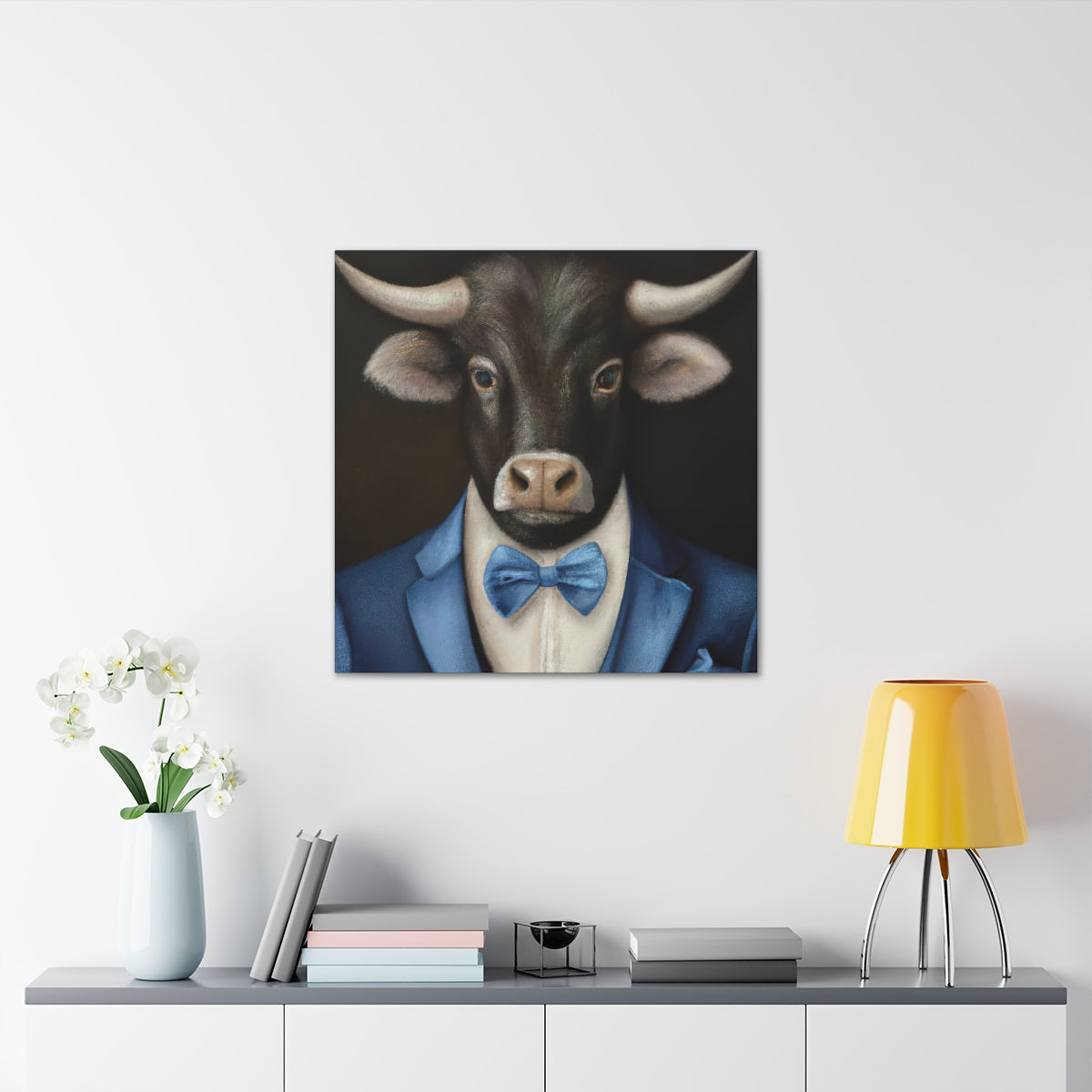 BowTiedBull - Canvas Gallery Wraps