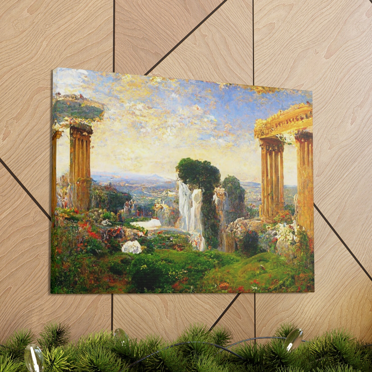 Greek Landscape In Impressionistic Style - Canvas Gallery Wraps