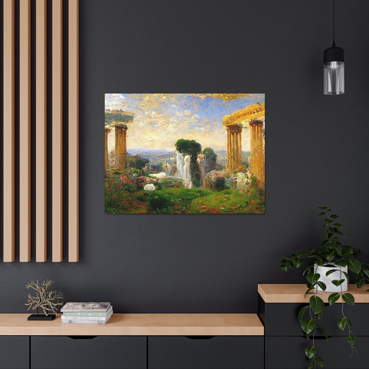 Greek Landscape In Impressionistic Style - Canvas Gallery Wraps