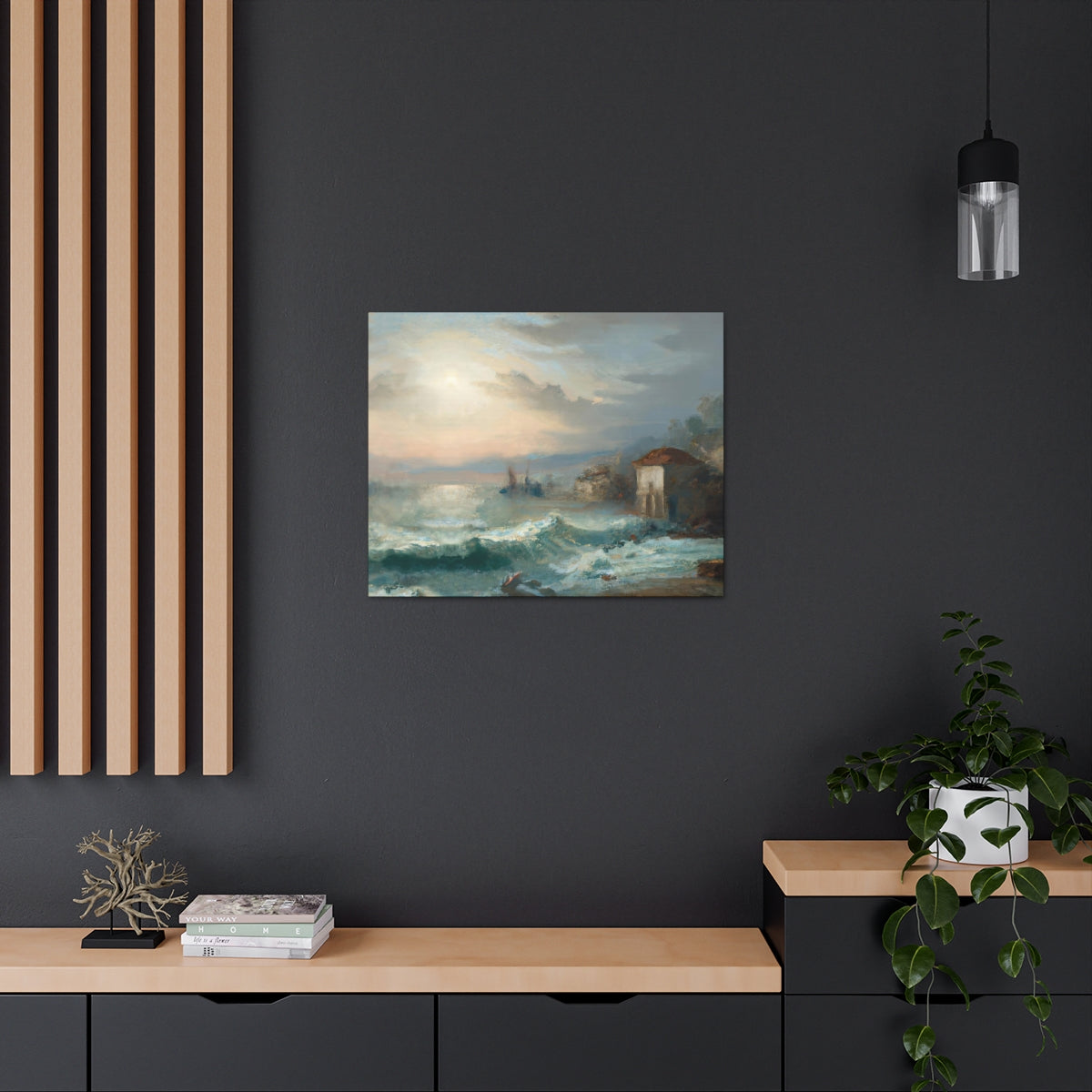 Fishing Village By The Sea - Canvas Gallery Wraps