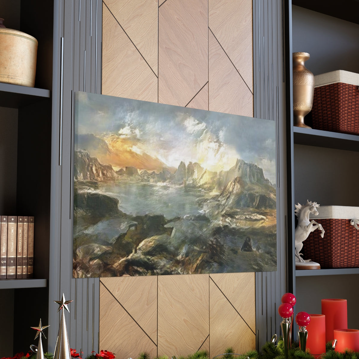 Landscape Outside Pompeii - Canvas Gallery Wraps