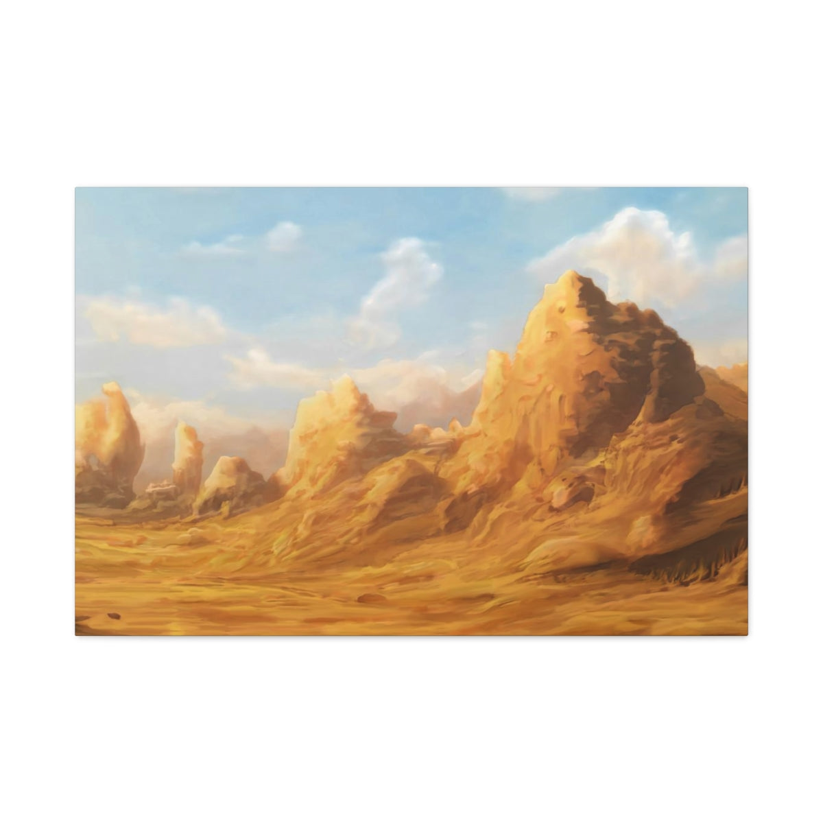 Golden Desert Valley - Canvas Gallery Wraps