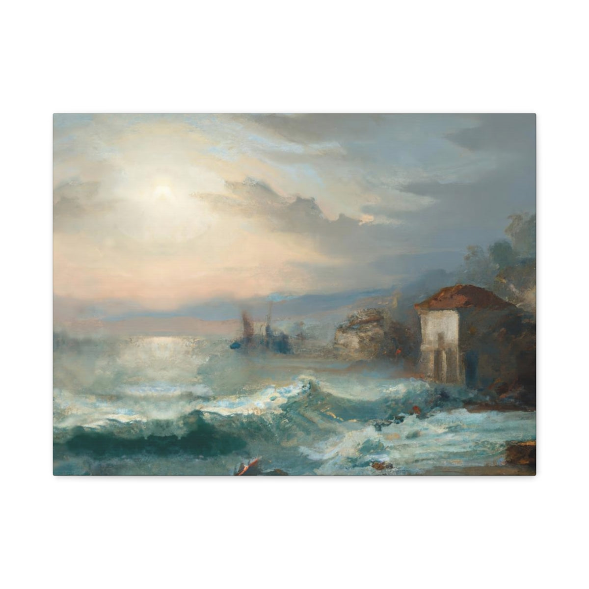 Fishing Village By The Sea - Canvas Gallery Wraps