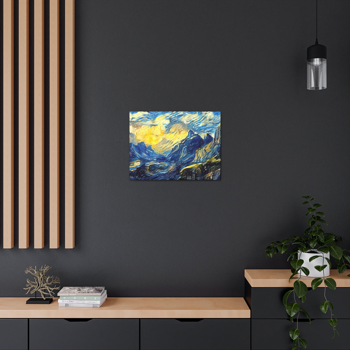 Mountainside Night - Canvas Gallery Wraps