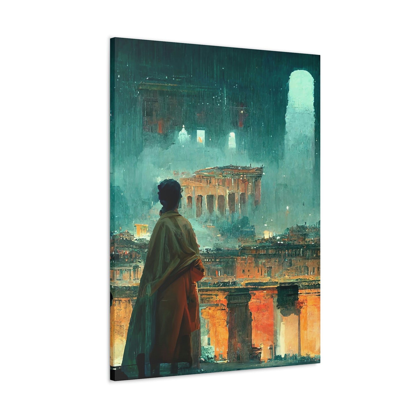 Cyberpunk Ancient Rome - Canvas Gallery Wraps