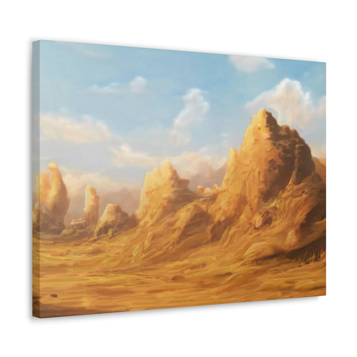 Golden Desert Valley - Canvas Gallery Wraps