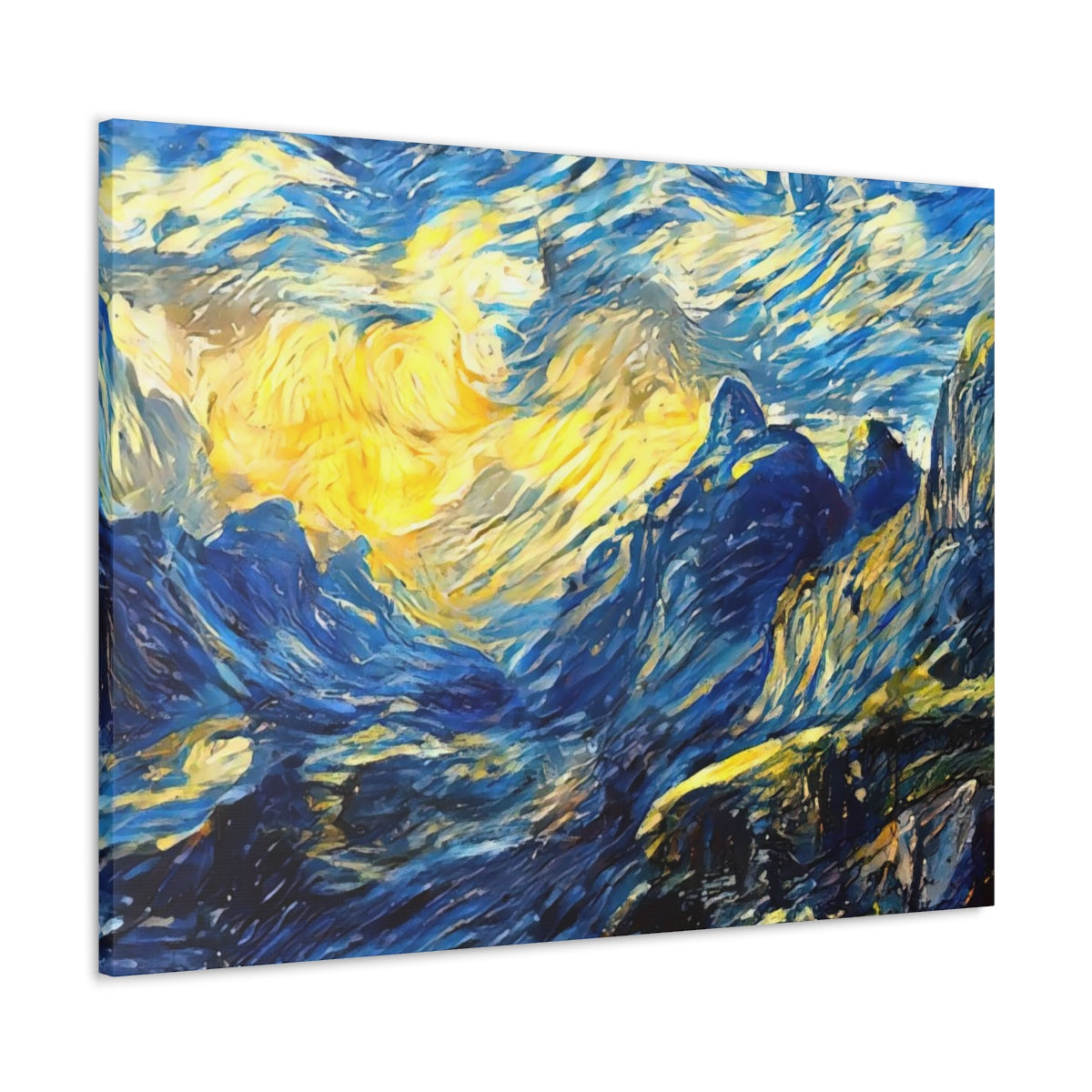 Mountainside Night - Canvas Gallery Wraps