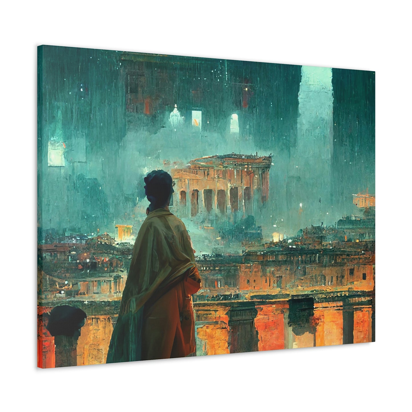 Cyberpunk Ancient Rome - Canvas Gallery Wraps