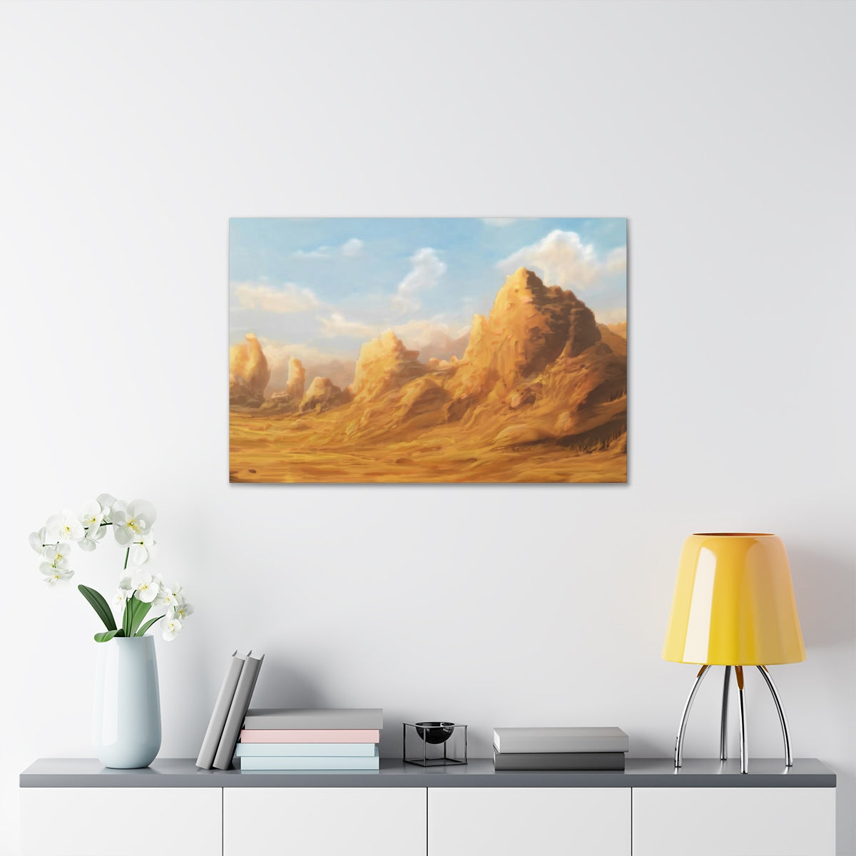 Golden Desert Valley - Canvas Gallery Wraps