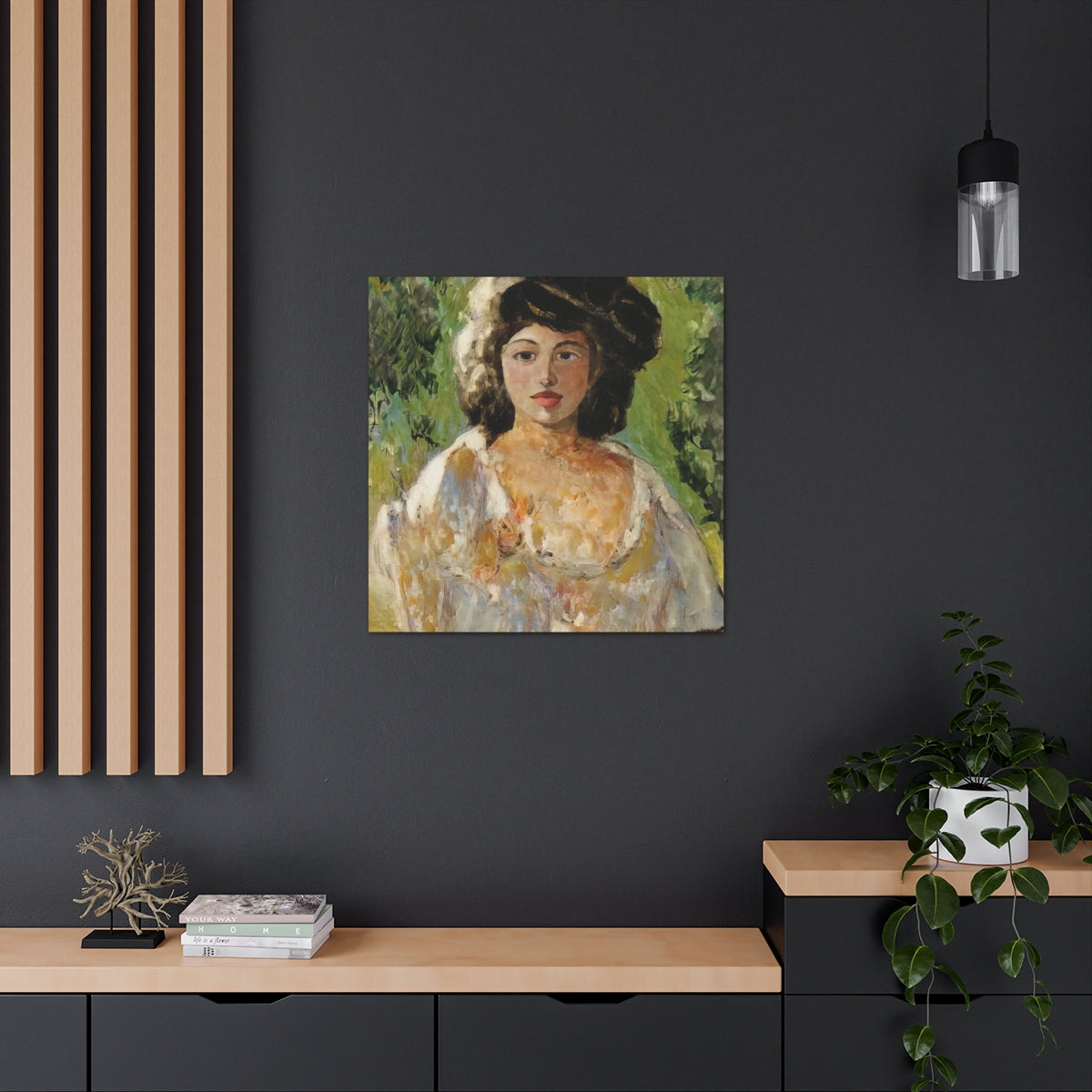 Portrait of A Woman In A Garden - Canvas Gallery Wraps