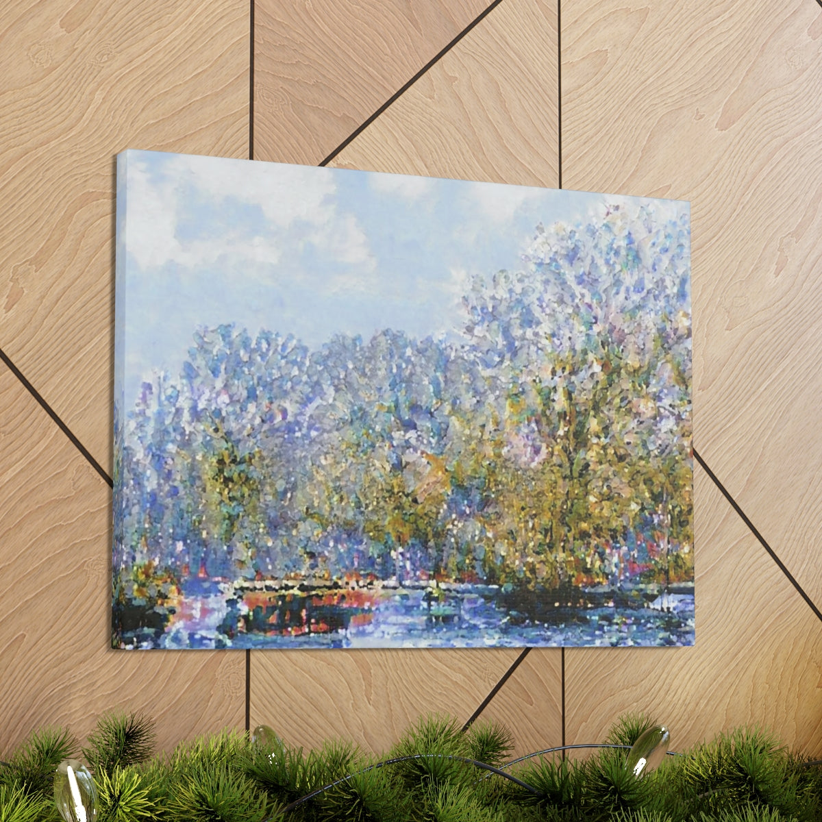 Watery Impressionist Landscape - Canvas Gallery Wraps