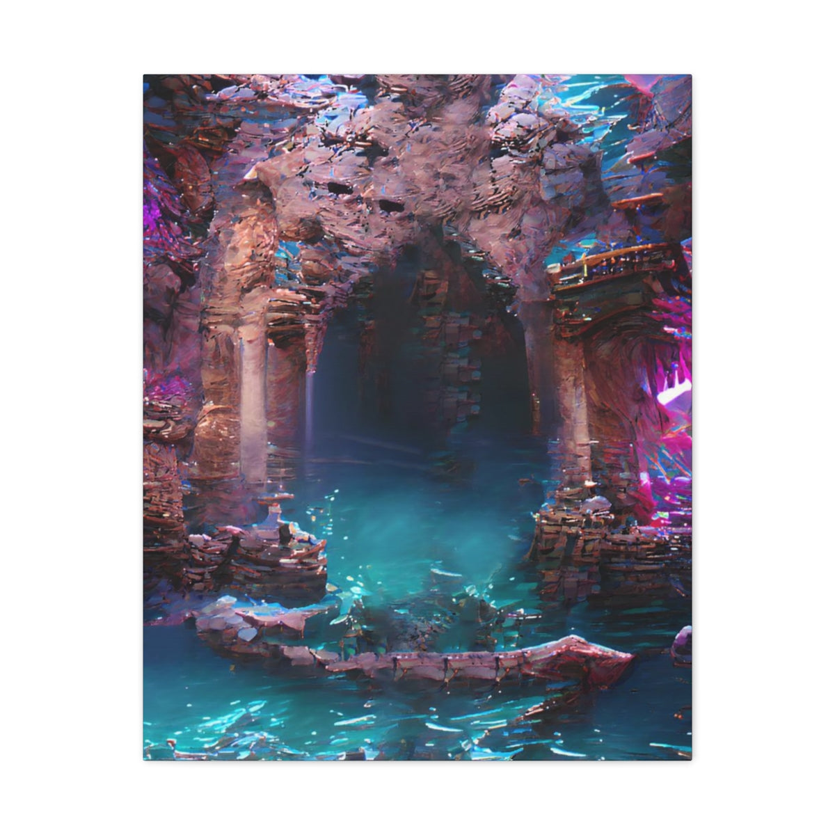 Atlantean Dungeon Entrance - Canvas Gallery Wraps