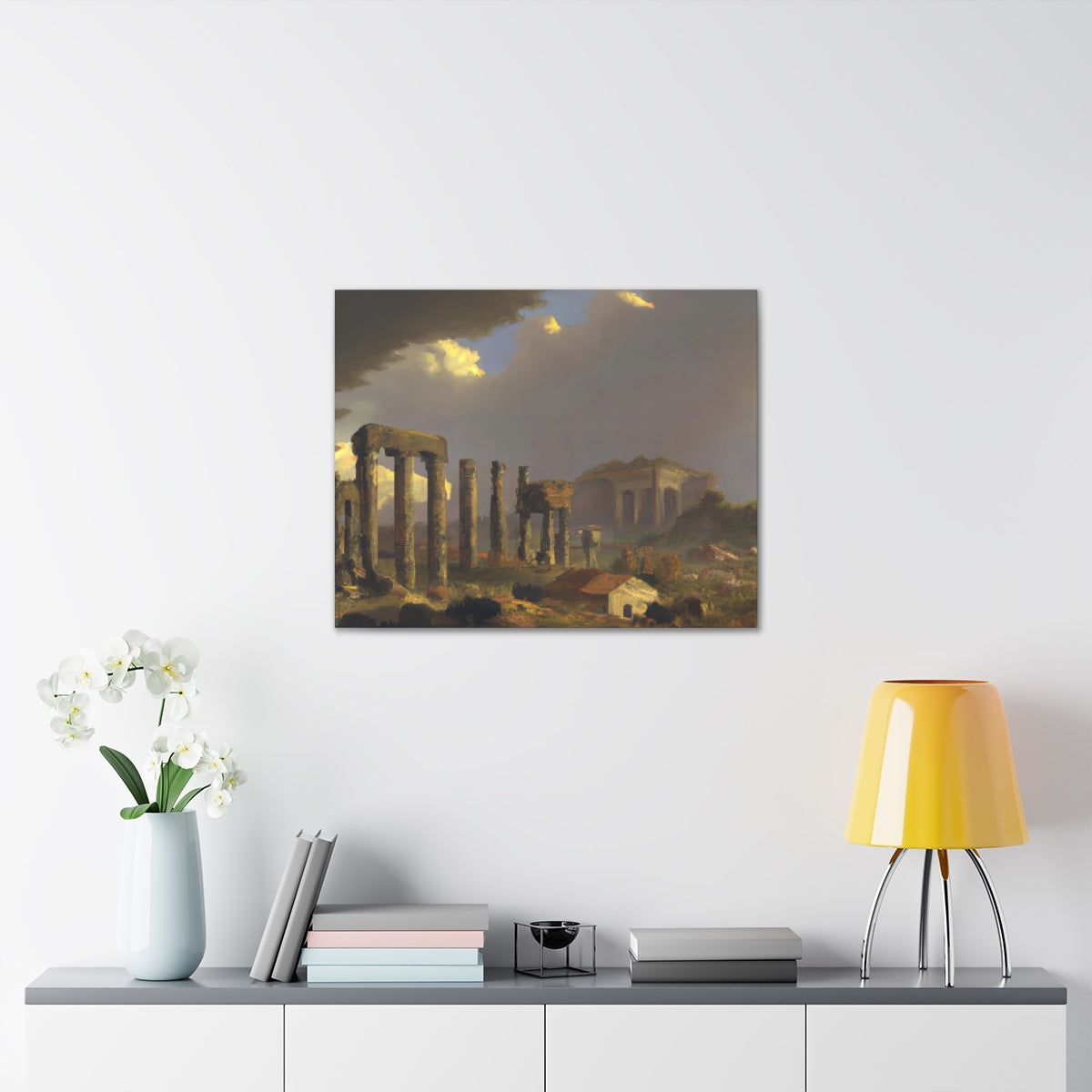 Landscape of Greco-Roman Ruins - Canvas Gallery Wraps