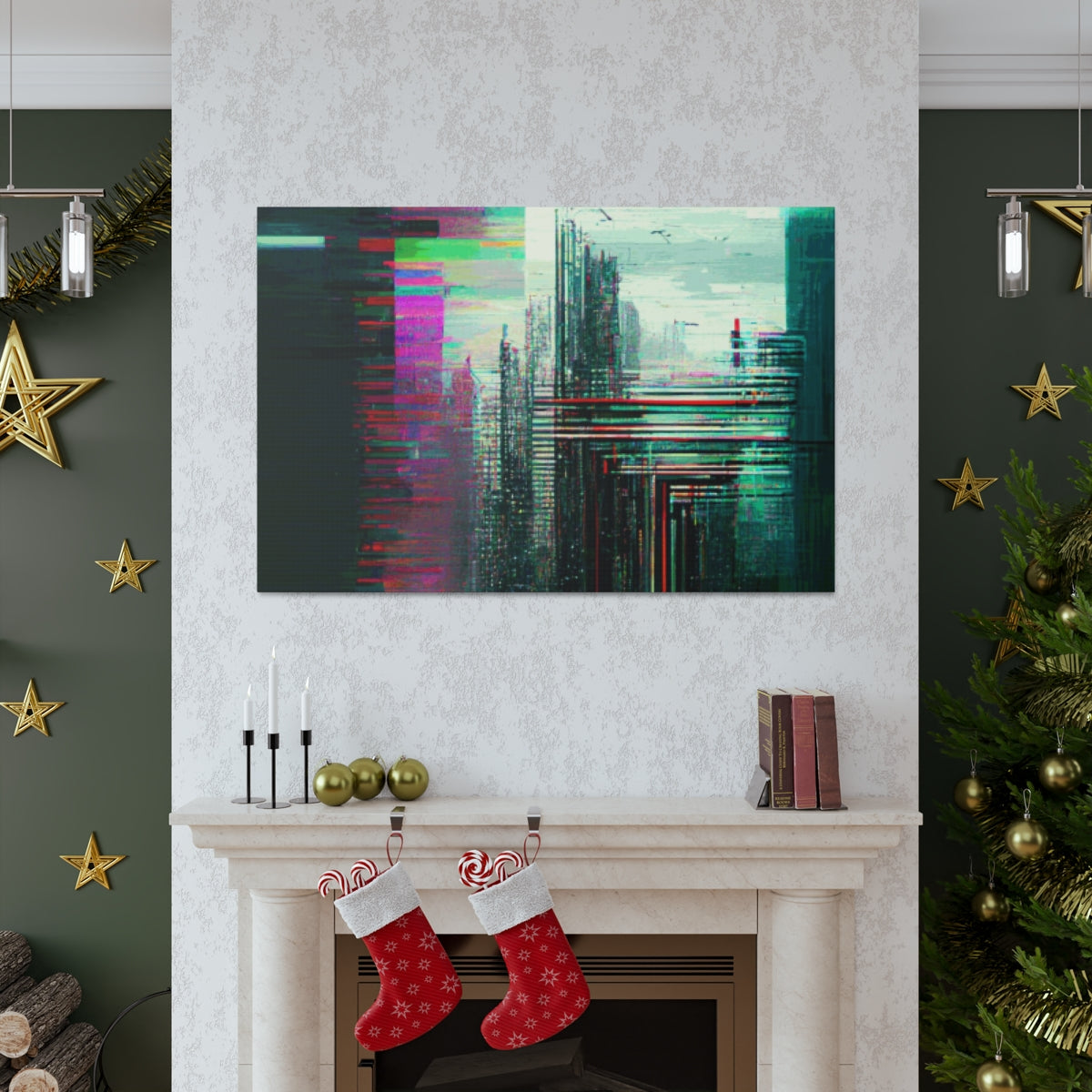 Cybernetic Glitch 1 - Canvas Gallery Wraps