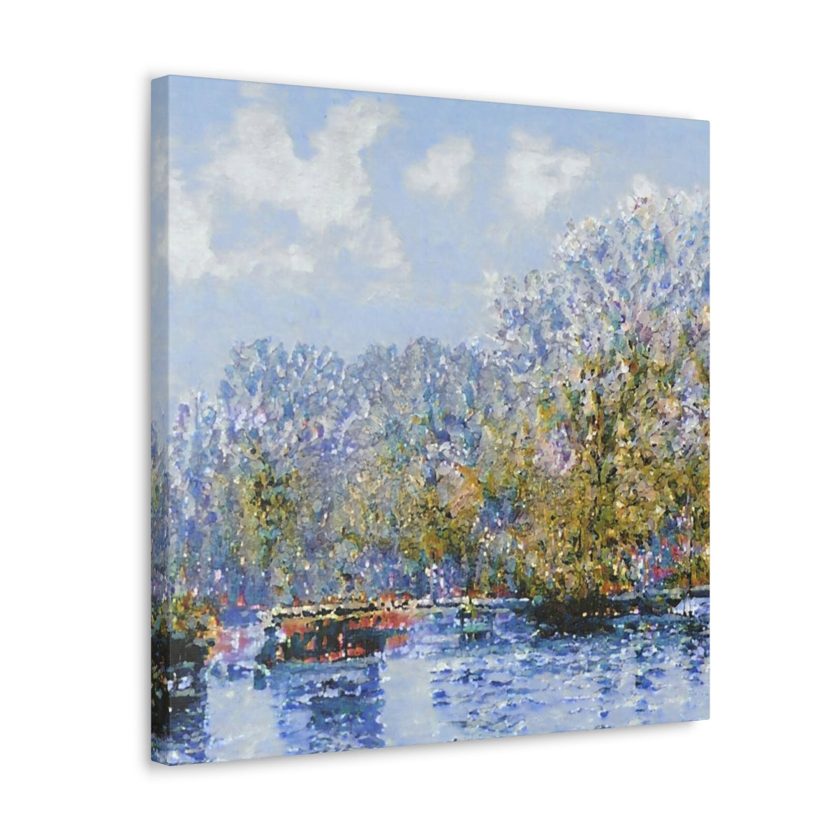 Watery Impressionist Landscape - Canvas Gallery Wraps