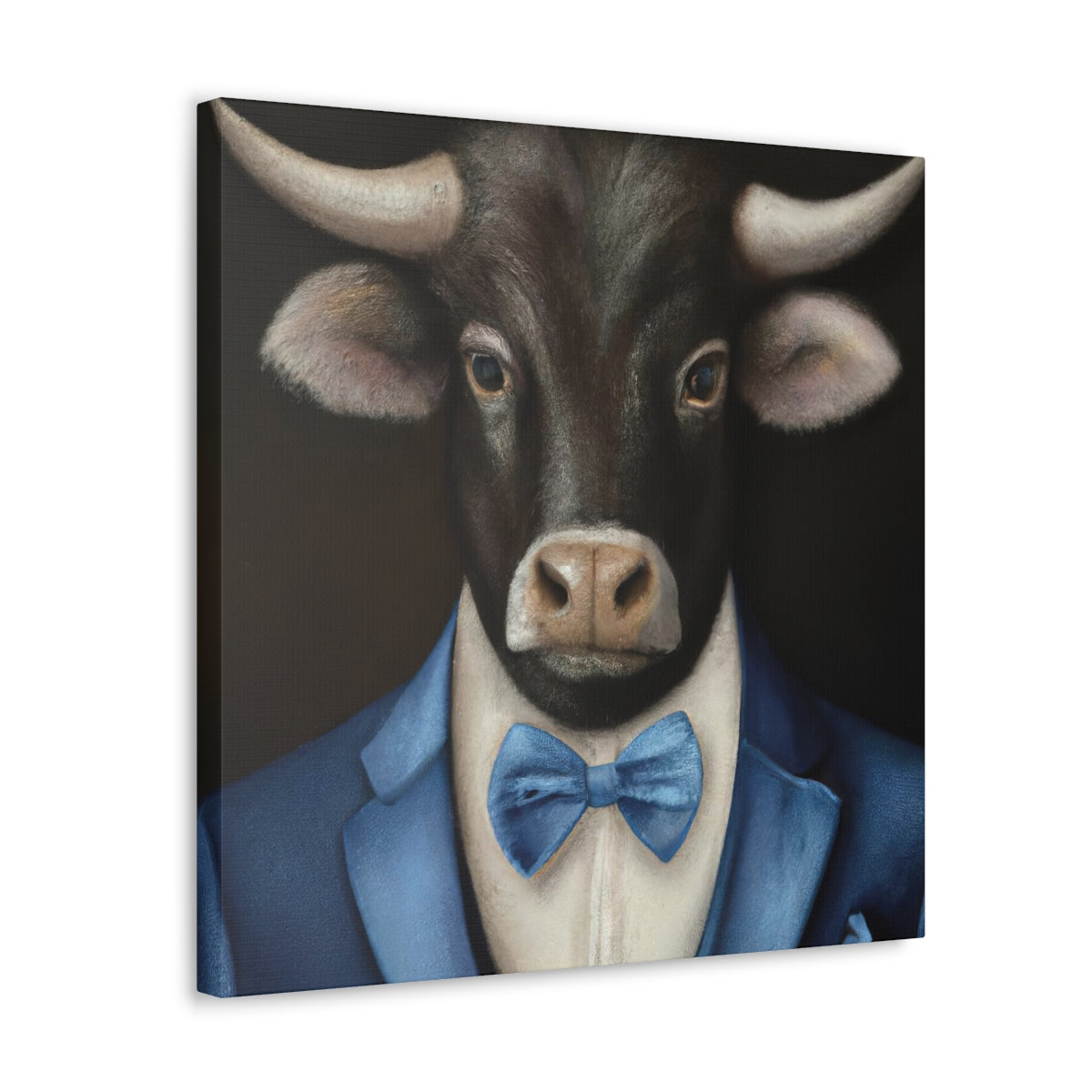 BowTiedBull - Canvas Gallery Wraps